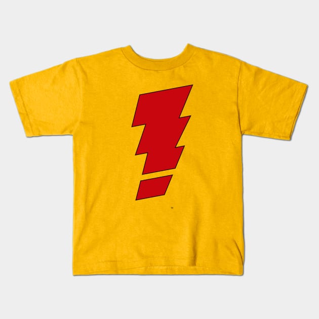 MADMAN Original "Exclamation Bolt" in Red! Kids T-Shirt by MICHAEL ALLRED